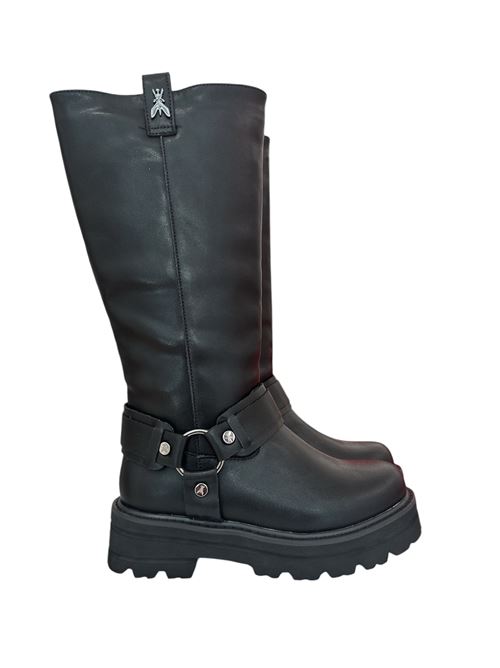 Stivale nero con logo PATRIZIA PEPE | PJ898.01NERO